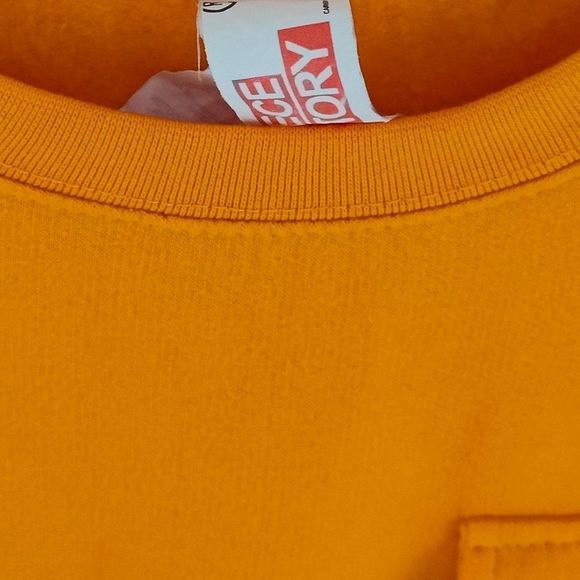 Yellow Fleece Sweater Women's Size Small, with front pocket Long Sleeve - Picture 5 of 14